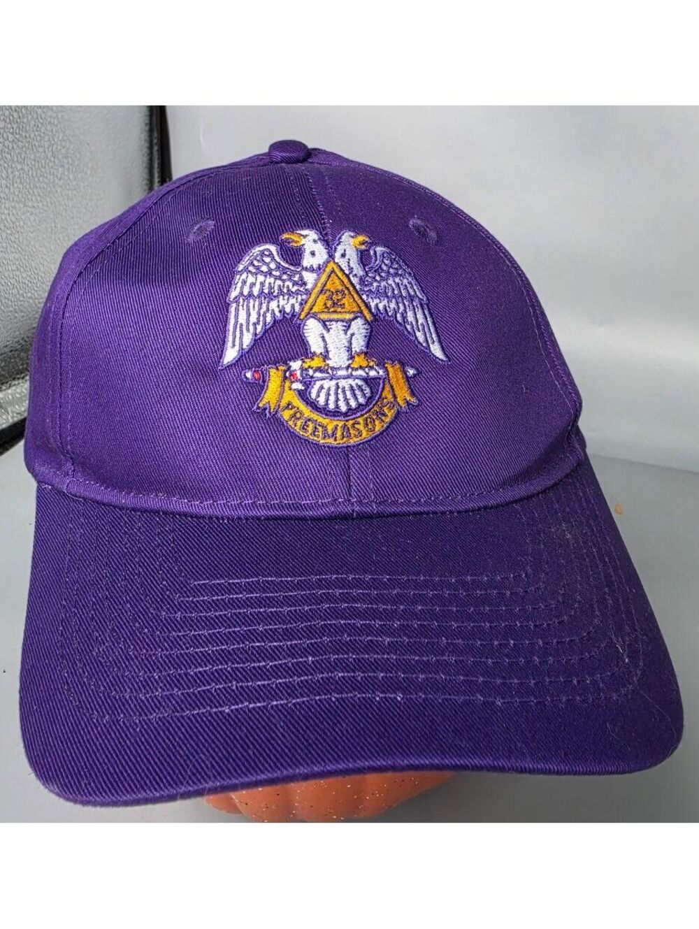Freemasons Ball Cap Purple Adjustable Trucker Hat Gently Used